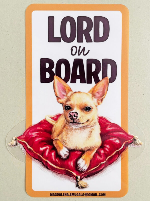 Naklejka bezklejowa LORD ON BOARD