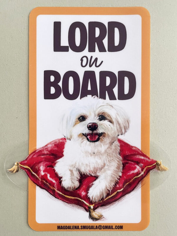 Naklejka bezklejowa LORD ON BOARD
